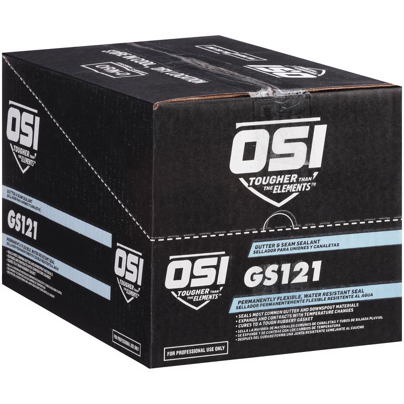 OSI GS121 White Synthetic Rubber Gutter and Seam Sealant 5 oz, Pack of 24