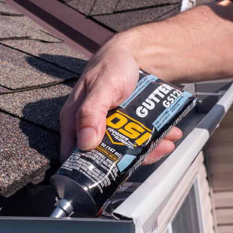 OSI GS121 White Synthetic Rubber Gutter and Seam Sealant 5 oz, Pack of 24