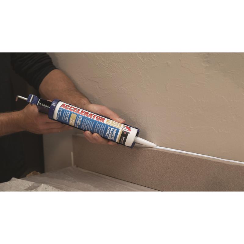 Tower Sealants Accelerator White Modified Siliconized Acrylic Sealant 10.1 oz, Pack of 12