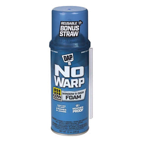 Touch 'n Foam No Warp White Polyurethane Window and Door Foam Sealant 12 oz, Pack of 12