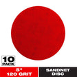 Diablo SandNet 5 in. Aluminum Oxide Hook and Lock Sanding Disc 120 Grit Fine 10 pk