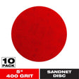 Diablo SandNet 5 in. Aluminum Oxide Hook and Lock Sanding Disc 400 Grit Super Fine 10 pk