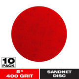 Diablo SandNet 5 in. Aluminum Oxide Hook and Lock Sanding Disc 400 Grit Super Fine 10 pk