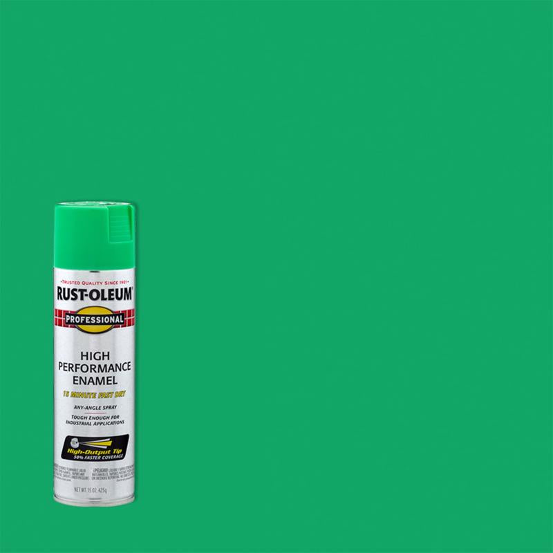 Rust-Oleum 7533838 Safety Spray Paint, Gloss, Safety Green, 15 oz, Can, Pack of 6