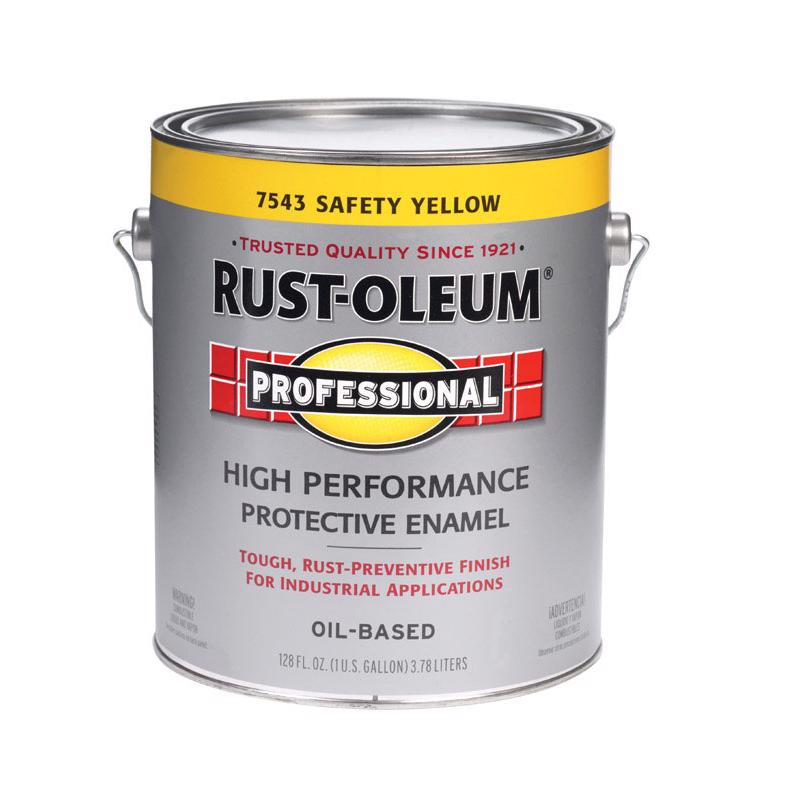 Rust-Oleum Professional Indoor and Outdoor Safety Yellow Protective Enamel 1 gal, Pack of 2