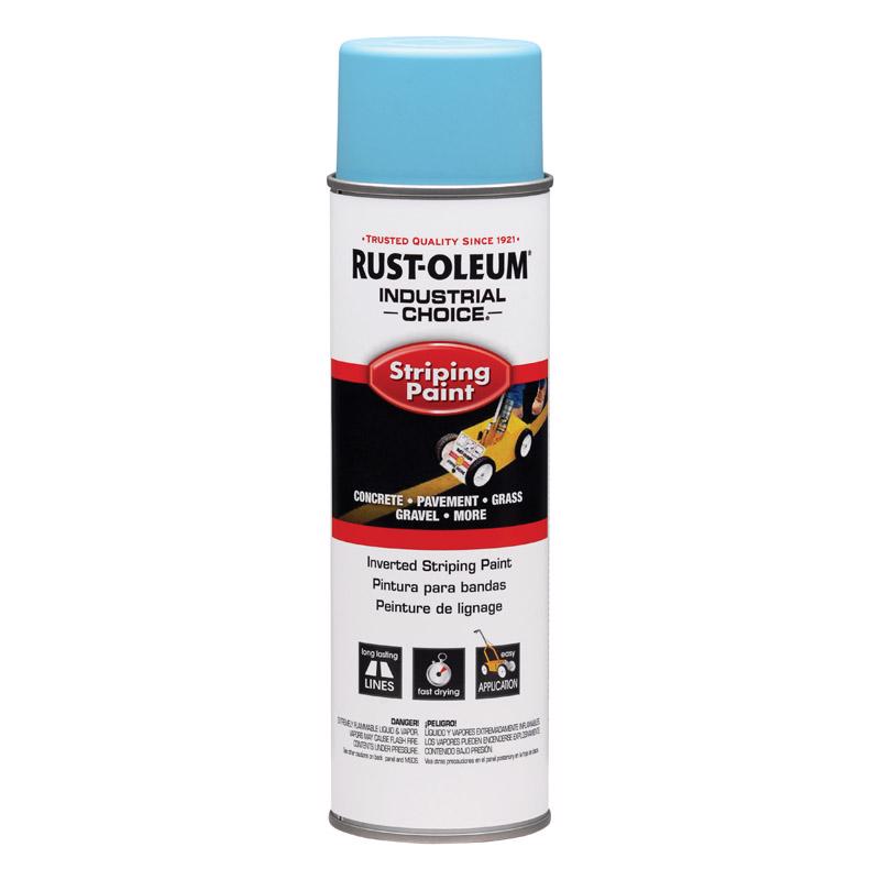 Rust-Oleum 1627838 Inverted Marking Spray Paint, Flat/Matte, Blue, 18 oz, Can, Pack of 6