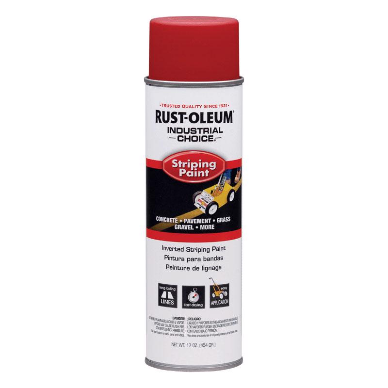 Rust-Oleum Industrial Choice Red Inverted Striping Paint 18 oz, Pack of 6