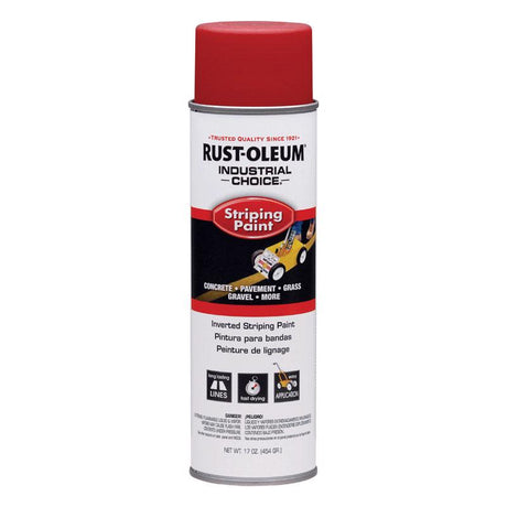 Rust-Oleum Industrial Choice Red Inverted Striping Paint 18 oz, Pack of 6