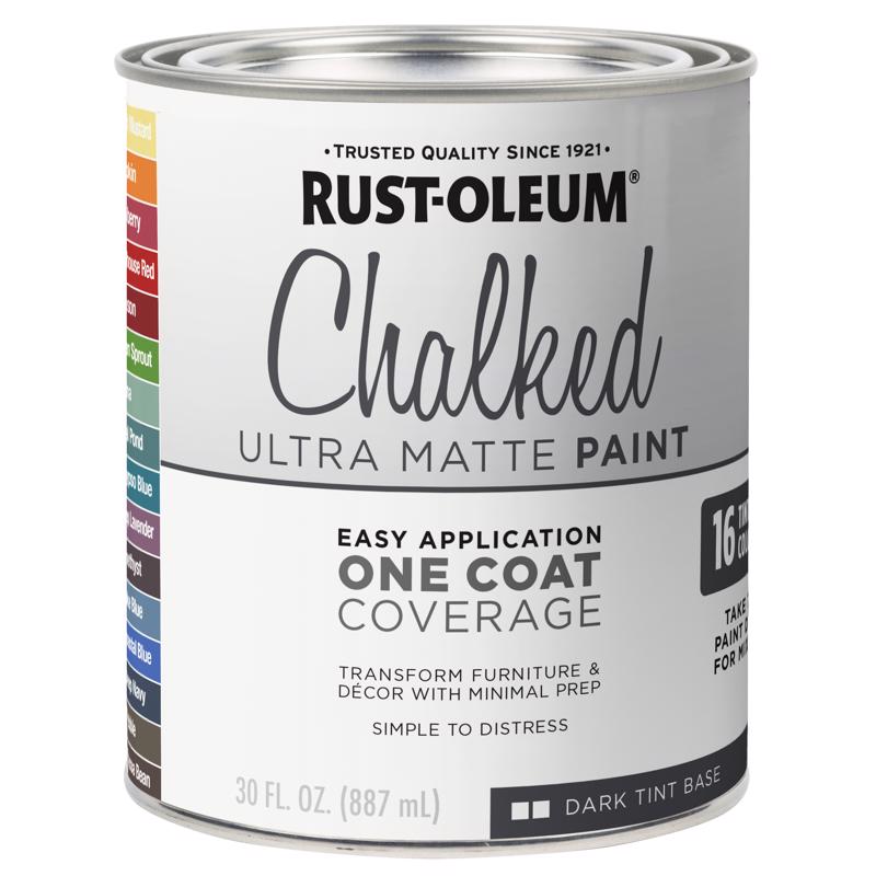 Rust-Oleum Chalked Ultra Matte Dark Tint Base Acrylic Chalk Paint 29 oz, Pack of 2