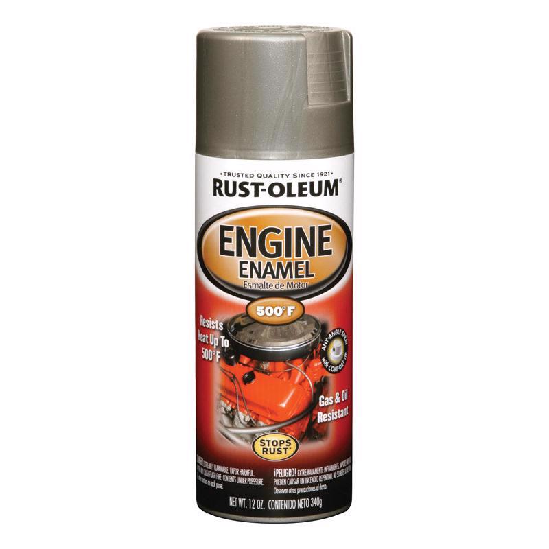 Rust-Oleum 248949 Engine Spray Paint, Aluminum, 11 oz, Can, Pack of 6