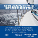 Rust-Oleum Marine Coatings Outdoor Flat Black Epoxy Antifouling Paint 1 qt