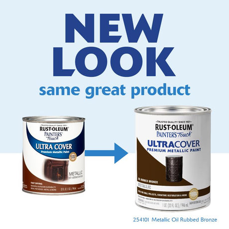 Rust-Oleum Painters Touch Ultra Cover Oil Rubbed Bronze Ultra Cover Paint 1 qt, Pack of 2