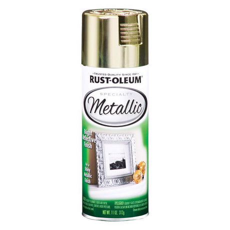 Rust-Oleum Specialty Metallic Brass Spray Paint 11 oz, Pack of 6