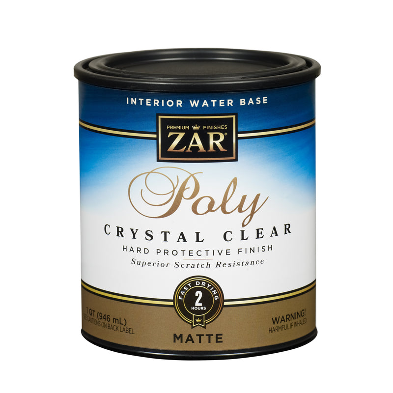 Aqua ZAR 34412 Polyurethane, Liquid, Antique Crystal Clear, 1 qt, Can, Pack of 4