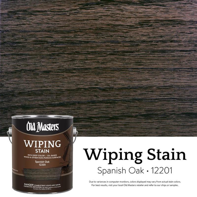 Old Masters Semi-Transparent Spanish Oak Oil-Based Wiping Stain 1 gal, Pack of 2