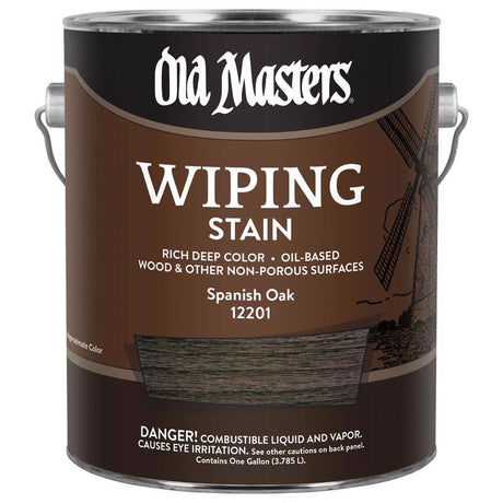 Old Masters Semi-Transparent Spanish Oak Oil-Based Wiping Stain 1 gal, Pack of 2