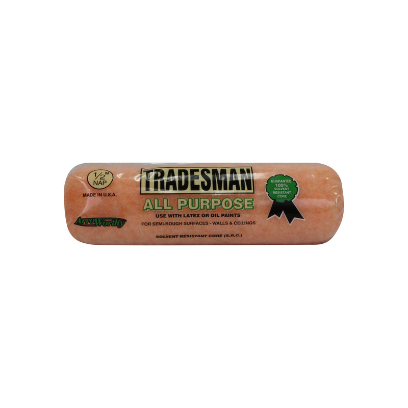 ArroWorthy Tradesman Polyester 9 in. W X 1/2 in. Paint Roller Cover 1 pk, Pack of 25