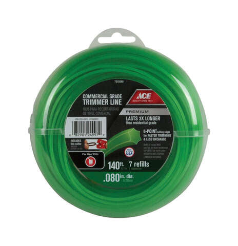 Ace Premium Commercial Grade 0.080 in. D X 140 ft. L Trimmer Line, Pack of 6