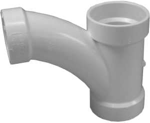 Canplas 194320 DWV Reducing Combination Tee Pipe Wye, 2 x 2 x 1-1/2 in, Hub, PVC, White, SCH 40 Schedule