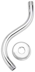Plumb Pak PP825-191 Shower Arm With Flange, 11-1/4 in L, Stainless Steel, Polished Chrome, S