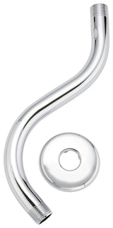 Plumb Pak PP825-191 Shower Arm With Flange, 11-1/4 in L, Stainless Steel, Polished Chrome, S