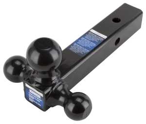 Vulcan TBH01 Tri-Ball, 1-7/8, 2, 2-5/16 in Dia Ball, 10,000 lb Gross Towing, 1000 lb Tongue Load, Steel
