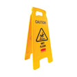 Rubbermaid English Yellow Caution Easel Floor Sign 25 in. H X 11 in. W