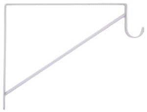 ProSource 21019PH-PCB-PS Heavy-Duty Shelf and Rod Bracket, 220 lb, 13 in L, 9-3/4 in H, Steel, White, Pack of 8
