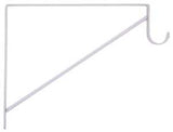 ProSource 21019PH-PCB-PS Heavy-Duty Shelf and Rod Bracket, 220 lb, 13 in L, 9-3/4 in H, Steel, White, Pack of 8