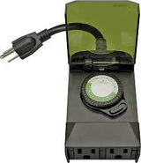Woods 50011 Programmable Mechanical Timer, 15 A, 125 V, 1875 W, 24 hr Time Setting, 24 On/Off Cycles Per Day Cycle