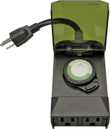 Woods 50011 Programmable Mechanical Timer, 15 A, 125 V, 1875 W, 24 hr Time Setting, 24 On/Off Cycles Per Day Cycle