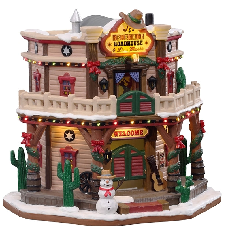 Lemax 15721 Renegade Roadhouse Figurine, 4.5 V Adaptor