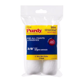 Purdy White Dove Woven Fabric 4 in. W X 3/8 in. Mini Paint Roller Cover 2 pk, Pack of 6