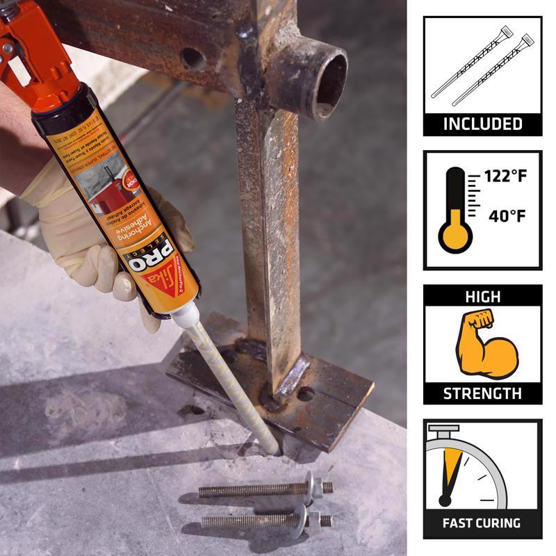 Sika Pro Select Super Strength Gray Anchoring Adhesive 10.1 oz, Pack of 12