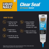 Liquid Nails Low Strength Rubber Clear Sealant 5.5 oz, Pack of 6