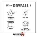 Zinsser DryFall Flat Black Water-Based Dryfall Waterbone Coating Interior 5 gal