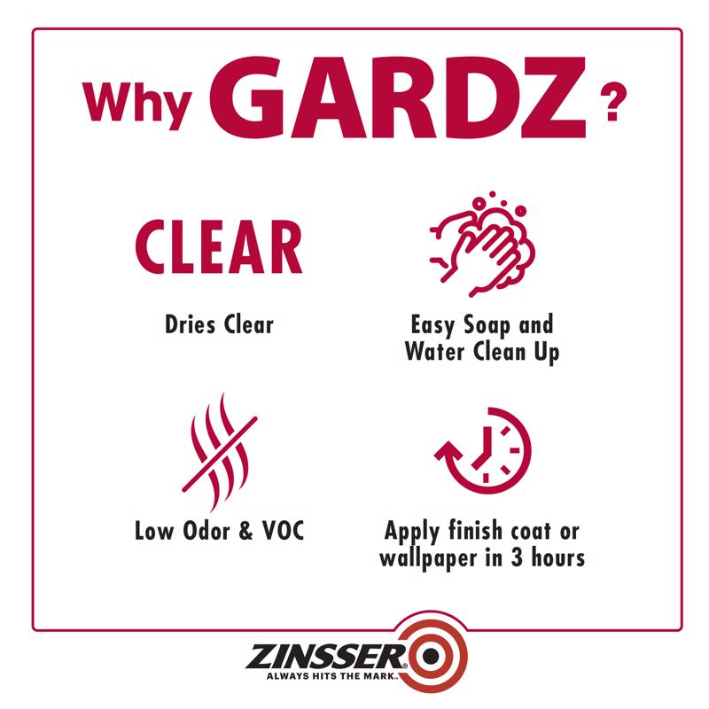 Zinsser Gardz Clear Matte Water-Based Acrylic Problem Surface Sealer 5 gal