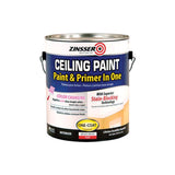 Zinsser Flat Bright White Water-Based Ceiling Paint and Primer in One Interior 1 gal, Pack of 2