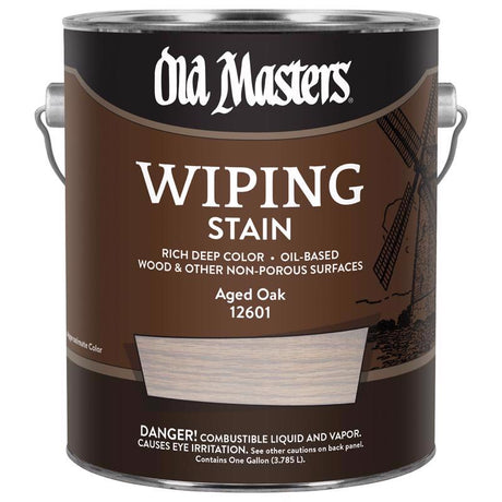 Old Masters Semi-Transparent Aged Oak Oil-Based Wiping Stain 1 gal, Pack of 2