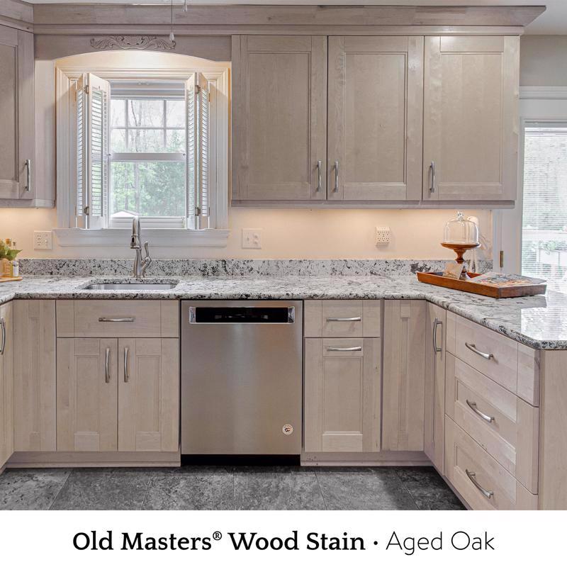 Old Masters Semi-Transparent Aged Oak Oil-Based Wiping Stain 1 gal, Pack of 2