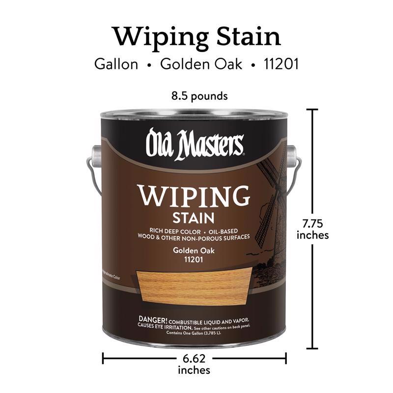 Old Masters Semi-Transparent Golden Oak Oil-Based Wiping Stain 1 gal, Pack of 2