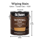 Old Masters Semi-Transparent Golden Oak Oil-Based Wiping Stain 1 gal, Pack of 2