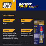 Liquid Nails Fuze-It High Strength Hybrid Adhesive Clear Perfect Glue 0.75 oz
