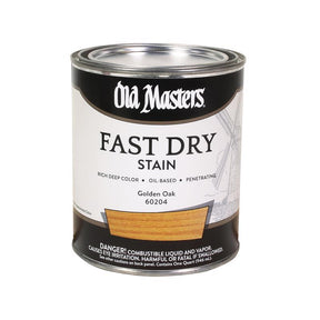Old Masters Professional Semi-Transparent Satin Golden Oak Oil-Based Alkyd Fast Dry Wood Stain 1 qt, Pack of 4