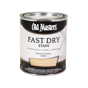 Old Masters Professional Semi-Transparent Natural Oil-Based Alkyd Fast Dry Wood Stain 1 qt, Pack of 4