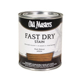 Old Masters Semi-Transparent Dark Walnut Oil-Based Alkyd Fast Dry Wood Stain 1 qt, Pack of 4