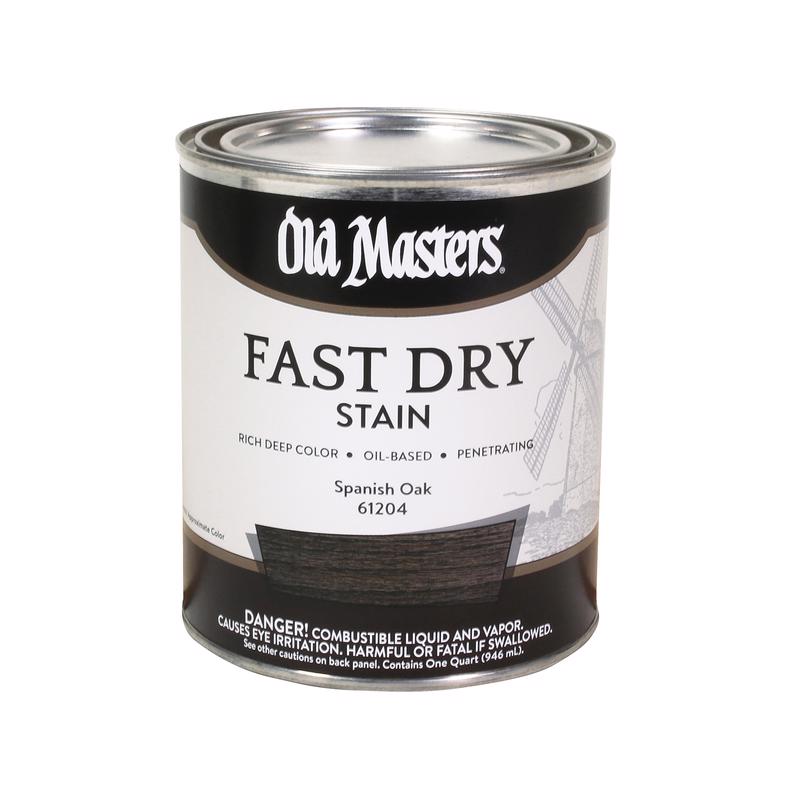 Old Masters Professional Semi-Transparent Spanish Oak Oil-Based Alkyd Fast Dry Wood Stain 1 qt, Pack of 4