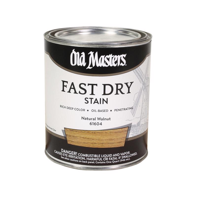 Old Masters Professional Semi-Transparent Natural Walnut Oil-Based Alkyd Fast Dry Wood Stain 1 qt, Pack of 4