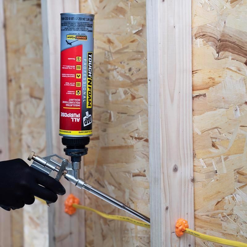 Touch 'n Foam Orange Polyurethane Foam Sealant 24 oz, Pack of 12