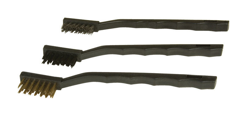 Performance Tool 6.7 in. Stiff Detail Brush set 3 pk, Pack of 4